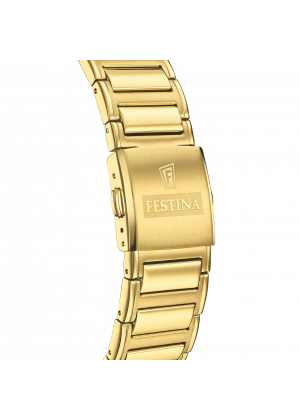 FESTINA - F20638/1 férfi óra ezüst számlappal acél csattal (PVD)