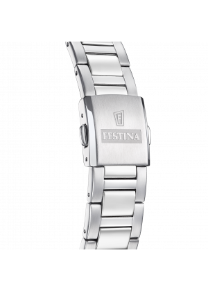 FESTINA - F20656/1 férfi óra ezüst számlappal acél csattal