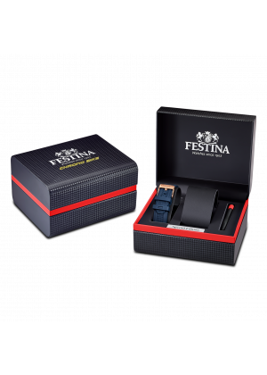 FESTINA - F20524/1 férfi óra kék számlappal acél csattal (PVD)