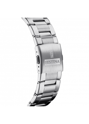 FESTINA - F20463/1 férfi óra ezüst számlappal acél csattal