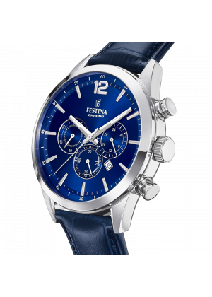 FESTINA - F20542/2 férfi óra kék számlappal kék bőrszíjjal