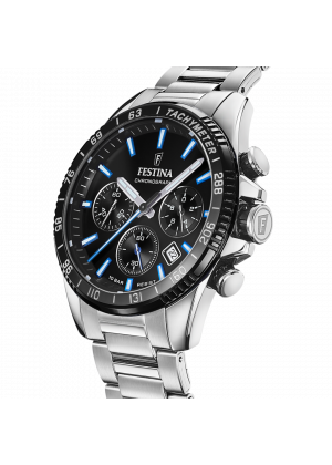 FESTINA - F20560/5 férfi óra fekete / kék számlappal acél csattal