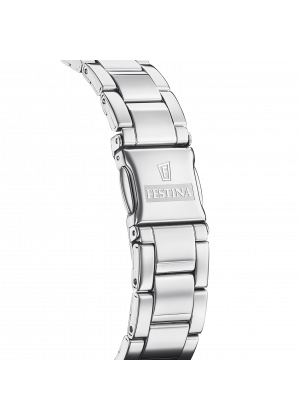 FESTINA - F20593/1 női óra ezüst számlappal, cirkónia kövekkel acél csattal