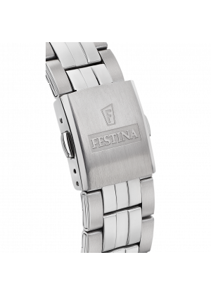 FESTINA - F20425/1 férfi óra fehér számlappal acél csattal