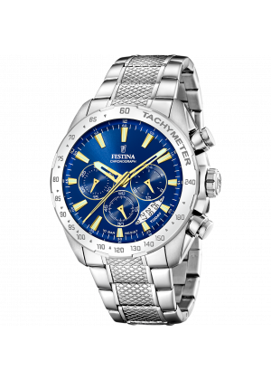 FESTINA - F20668/2 férfi óra kék számlappal acél  csattal