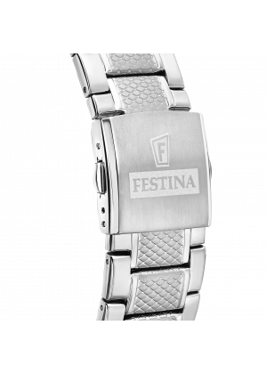 FESTINA - F20668/5 férfi óra kék / ezüst számlappal acél  csattal