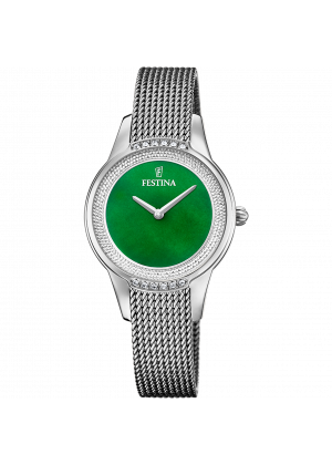 FESTINA - F20494/7 női óra zöld számlappal cirkónia kövekkel acél csattal - Mademoiselle