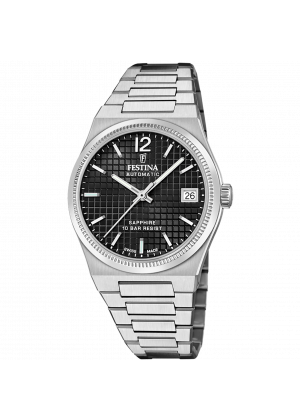 FESTINA SWISS F20029/6 női óra fekete számlappal acél csattal