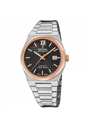 FESTINA SWISS F20030/3 férfi óra fekete számlappal acél csattal (PVD)