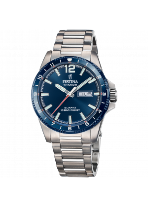 FESTINA - F20698/2 férfi óra kék számlappal TITÁN csattal - Titanium