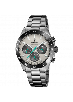 FESTINA - F20703/1 férfi óra szürke számlappal acél csattal (PVD) - Ceramic