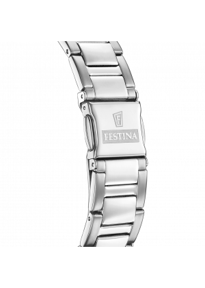 FESTINA - F20606/1 női óra gyöngyház számlappal, cirkónia kövekkel acél csattal