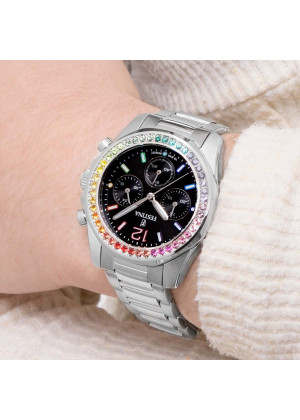 FESTINA - F20606/3 női óra fekete (rainbow) számlappal, cirkónia kövekkel acél csattal