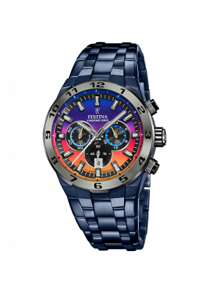 FESTINA - F20709/1 férfi óra rainbow számlappal acél csattal (PVD) SPECIAL EDITION