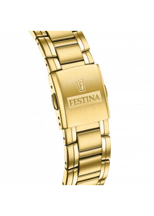 Festina - F20705/2 férfi óra arany számlappal acél csattal (PVD)