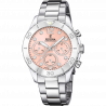 FESTINA - F20603/7 női óra rózsaszín számlappal, cirkónia kövekkel acél csattal